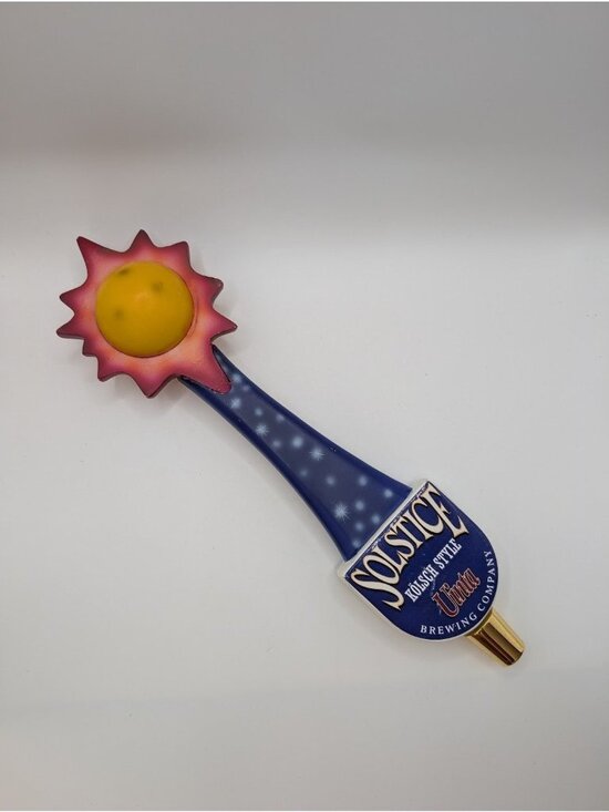 Uinta Brewing Company Other - Uinta Solstice Kolsch Style Tap Handle Blue Yellow Sun 11" Beer Collectible RARE